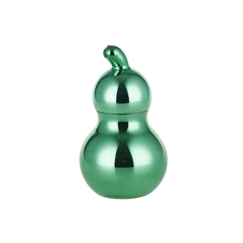 Botella curva de calabaza con acabado galvanizado de 150 ml
