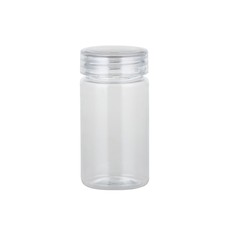 Botella pequeña de PET para cápsulas de 80 ml