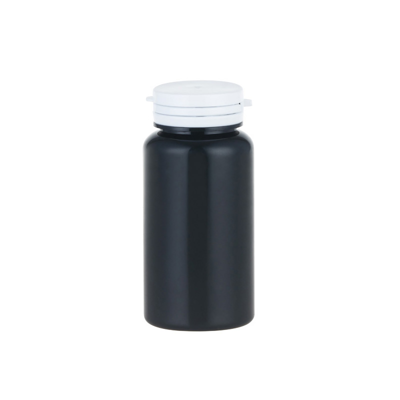 Botella monocolor de PET con cierre a presión para suplementos de 150 ml