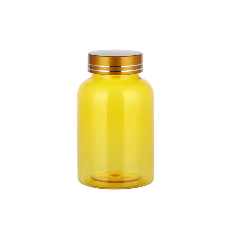 Botella de PET de boca ancha con tapa metálica de 175 ml