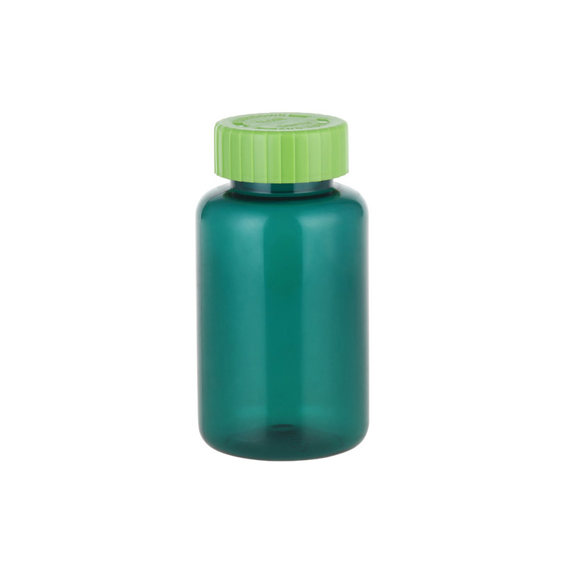 Botella de PET de boca ancha para cápsulas de 200 ml