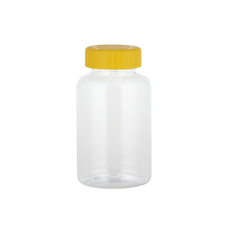 Botella de PET para caramelos con tapa de seguridad de 300 ml