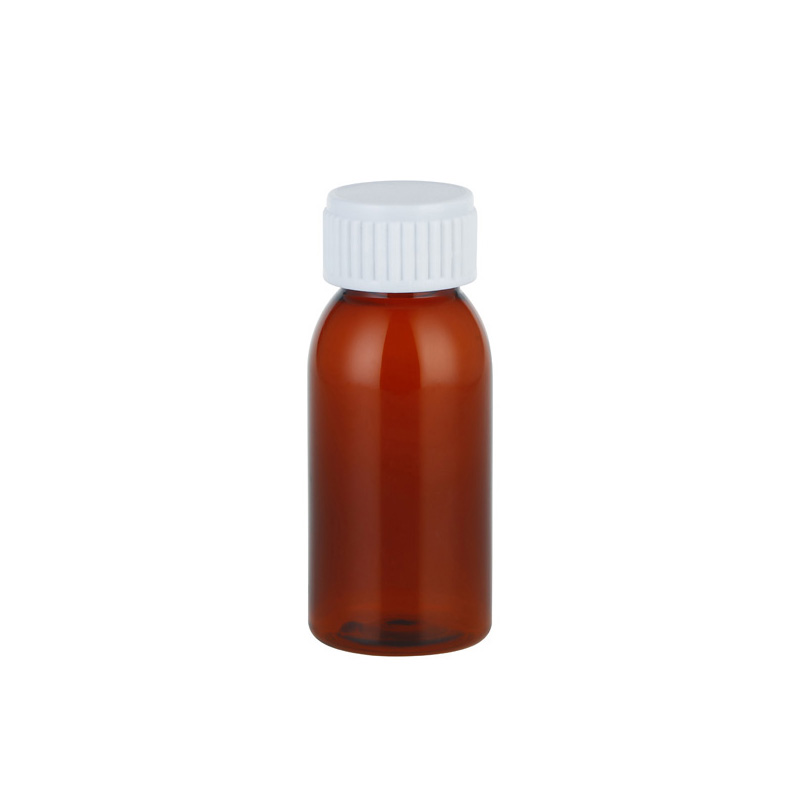 Botella ámbar para jarabe de suplementos de 60 ml