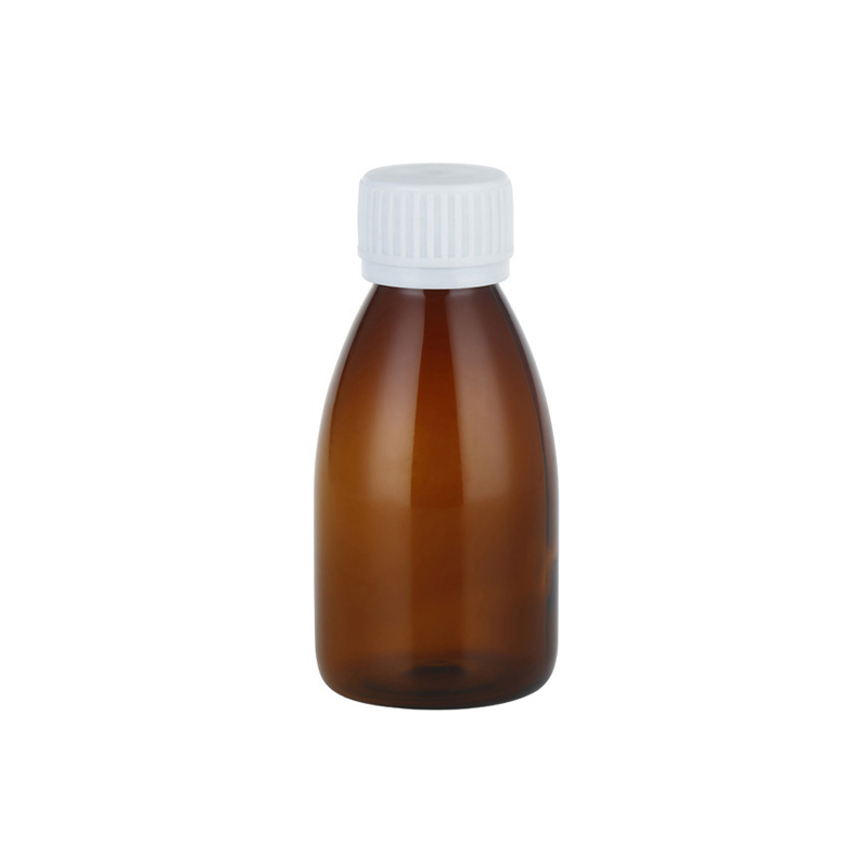 Botella ámbar para jarabe medicinal de 110 ml